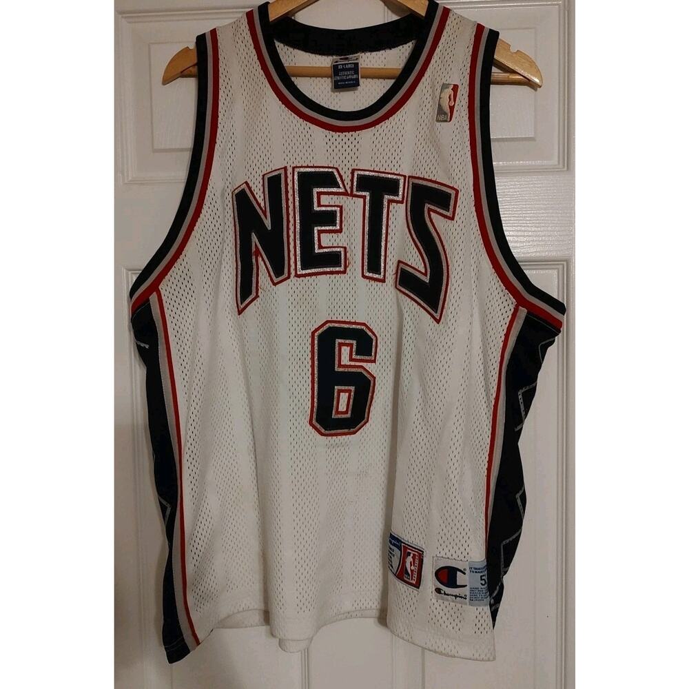 Men's Authentic New Jersey Nets Kenyon Martin #6 Embroidered - XXL/52